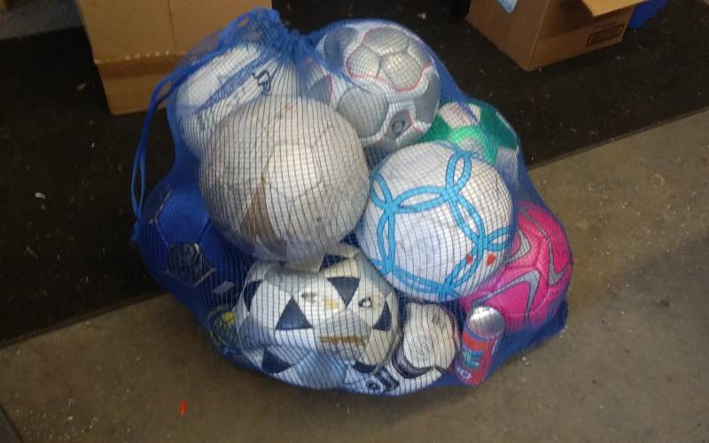 Mesh Bag Full Of Soccer Balls