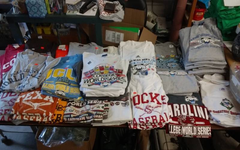 Lot Of 81 Assorted College World Series Baseball T-Shirts