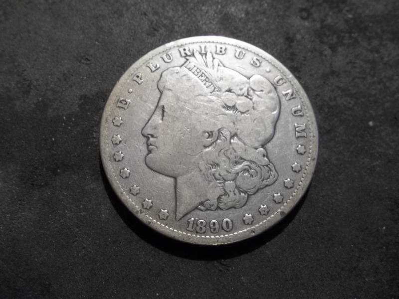 1890 CC  Morgan Silver Dollar