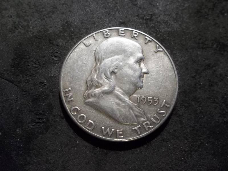 1953 S Franklin Half Dollar