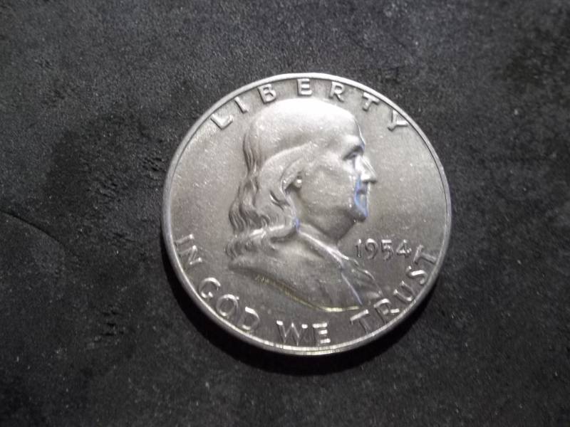 1954 S Franklin Half Dollar