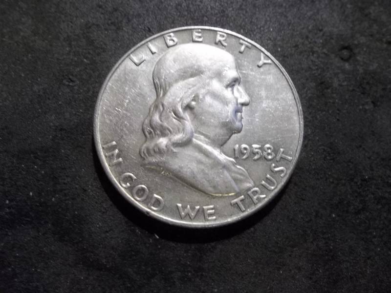 1958 D  Franklin Half Dollar