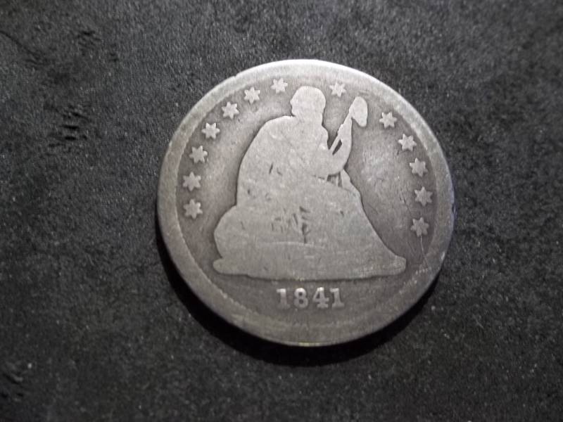 1841 Seated Liberty Quarter