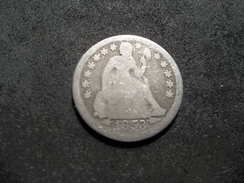 1853 Seated Liberty Dime