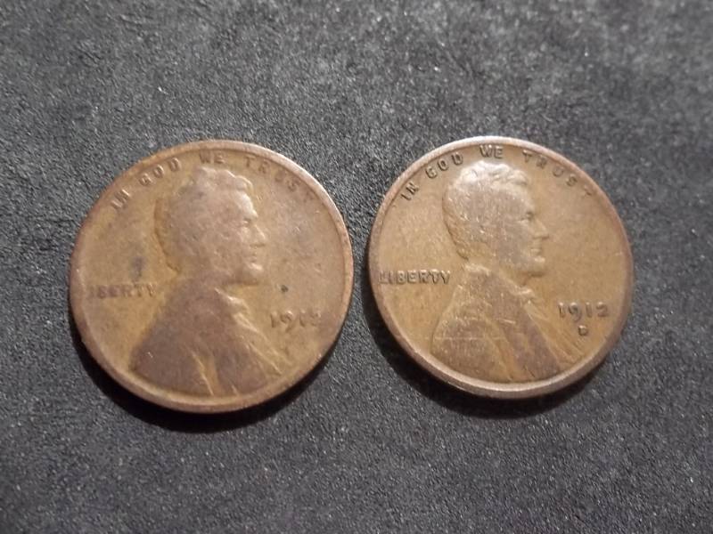 1912, 1912 D Lincoln Cents