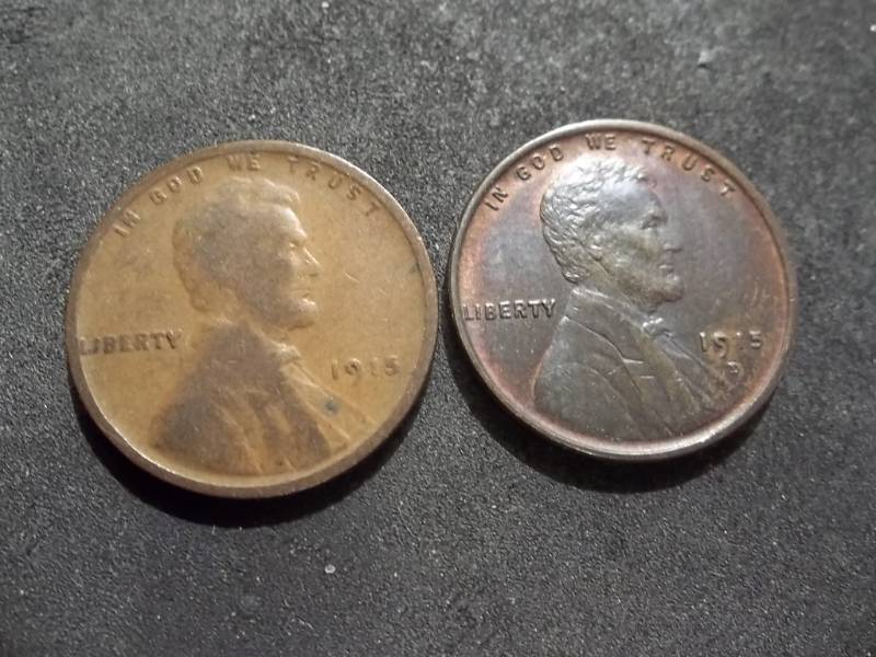 1915, 1915 D Lincoln Cents