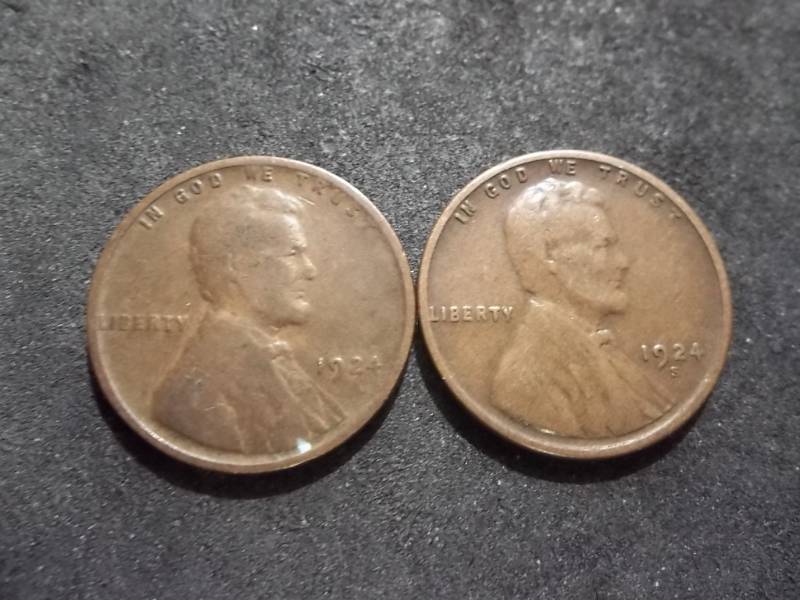 1924, 1924 S Lincoln Cents.
