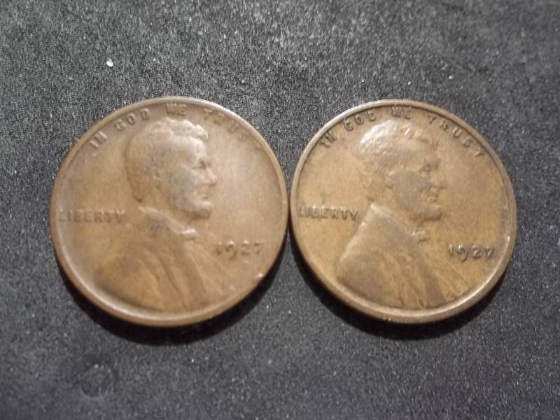 1927, 1917 D Lincoln Cents