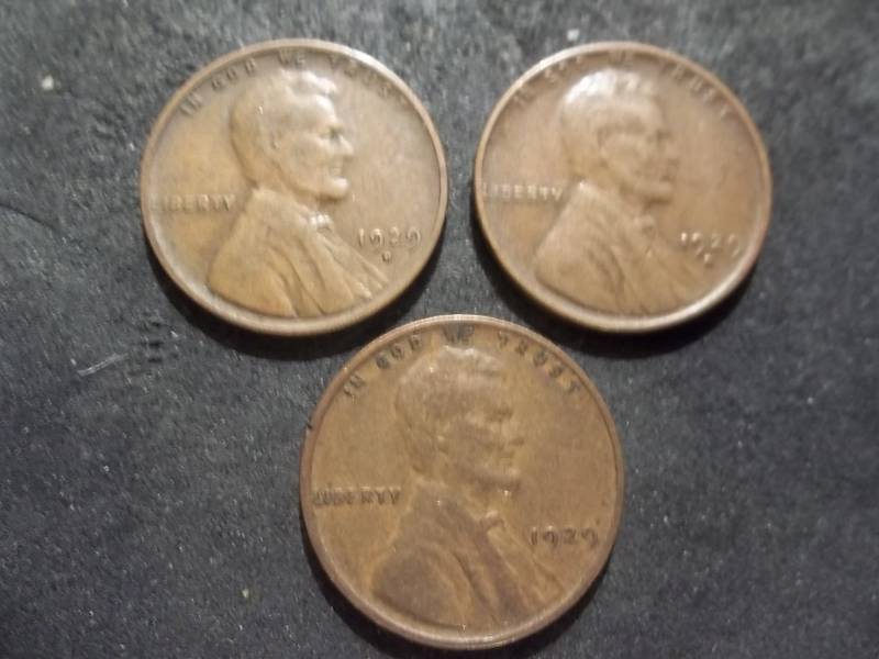 1929, 1929 D, 1929 S Lincoln Cents