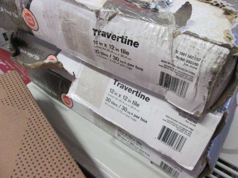 lot 19 image: 3 Cases TrafficMaster Travertine 12...