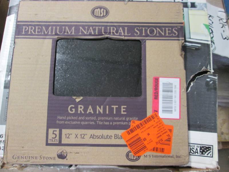 lot 32 image: MSI Absolute Black 12x12 Polished G...