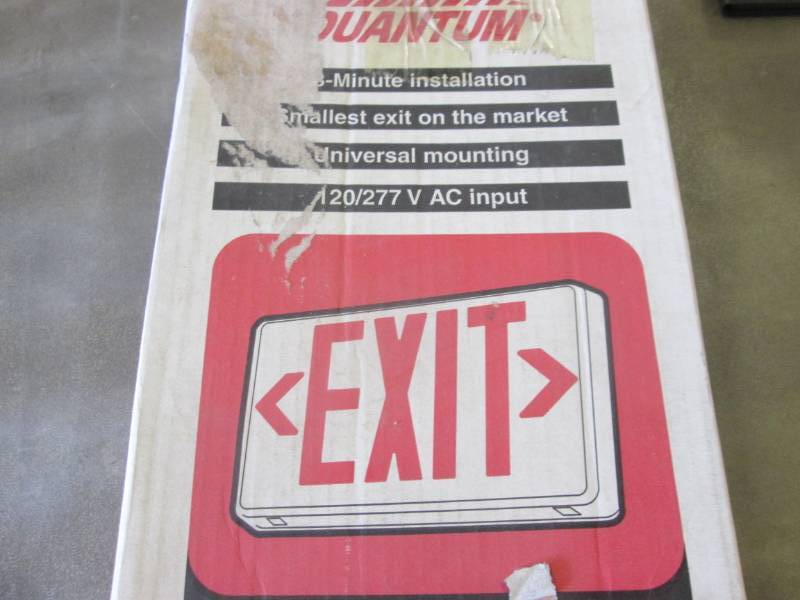 lot 65 image: Red LED Emergency Exit Sign Retail ...