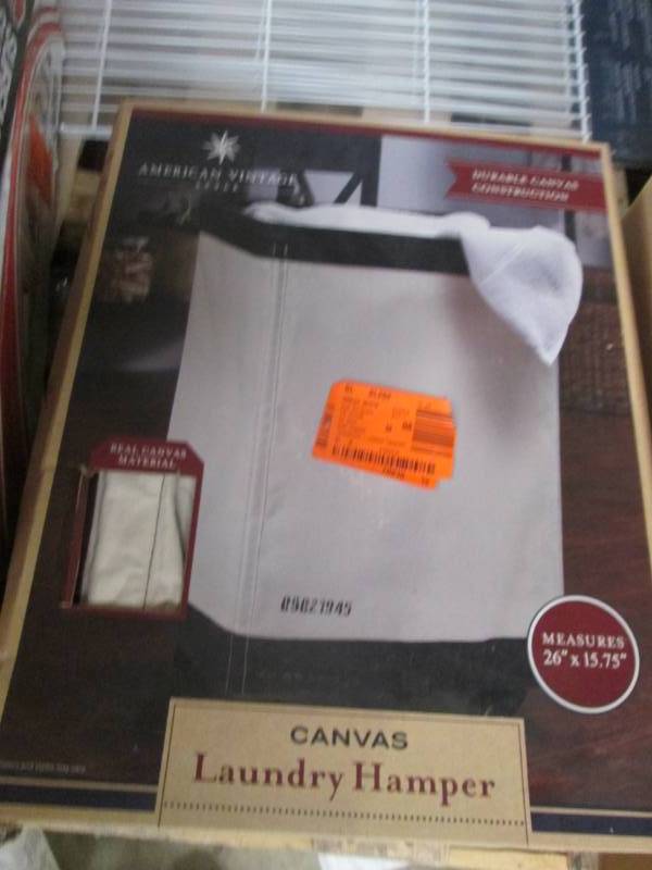 lot 71 image: Canvas Laundry Hamper...