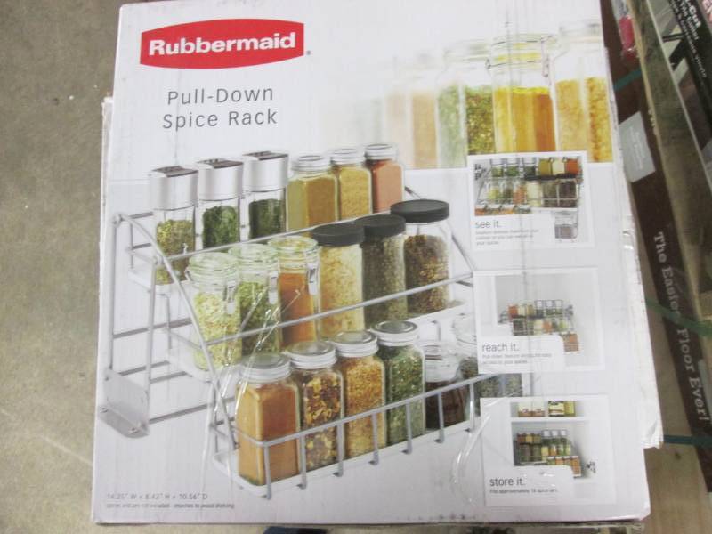 lot 73 image: Rubbermaid Pull Down Spice Rack ...