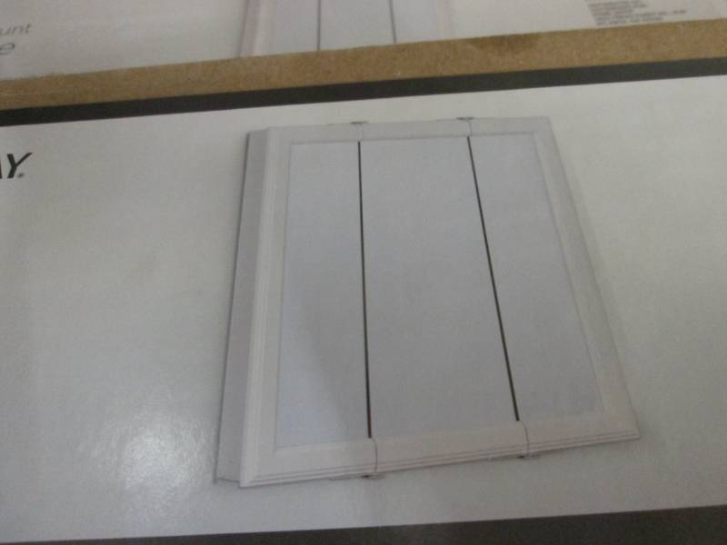 lot 88 image: 24 inch White Surface Mount Framed ...