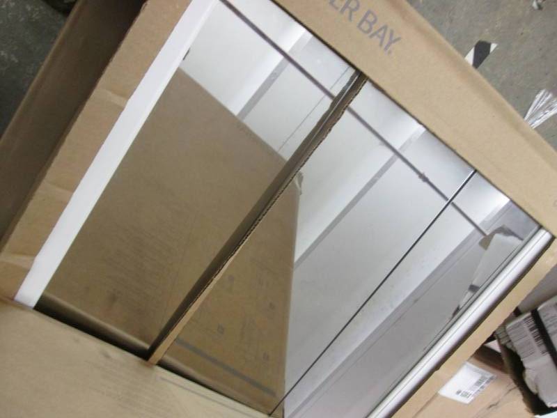 lot 89 image: 24 inch White Surface Mount Framed ...