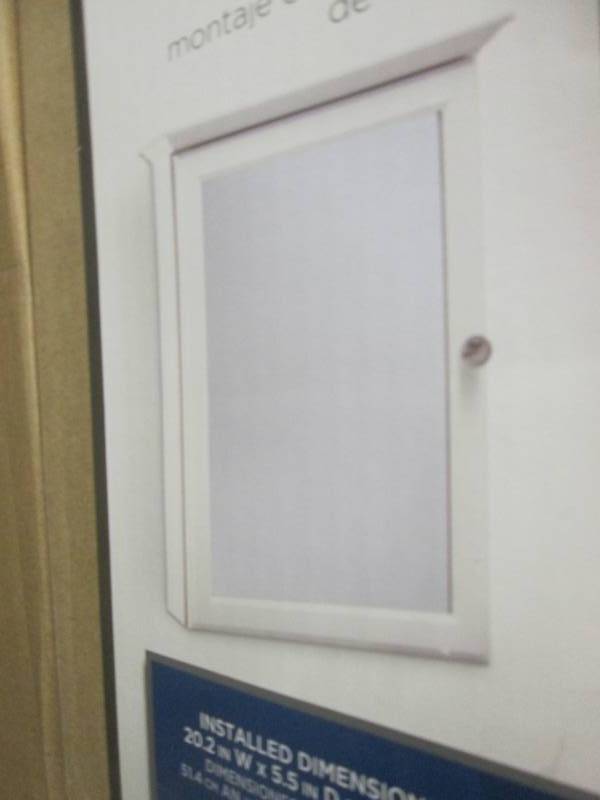 lot 95 image: 20 inch White Surface Mount Medicin...