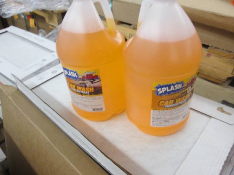 lot 98 image: 2 Gallons Splash Car Wash Concentra...