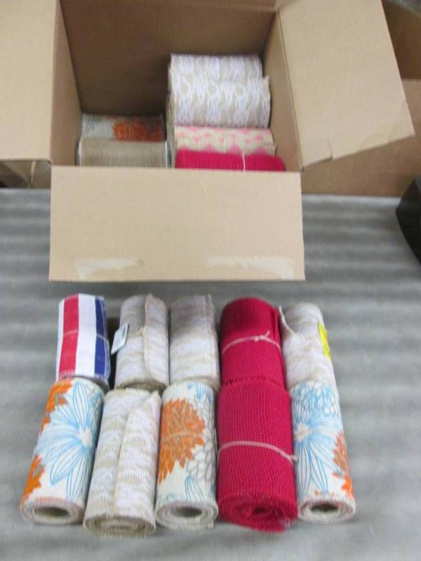 lot 118 image: Large Lot of Assorted Rolls Burlap ...