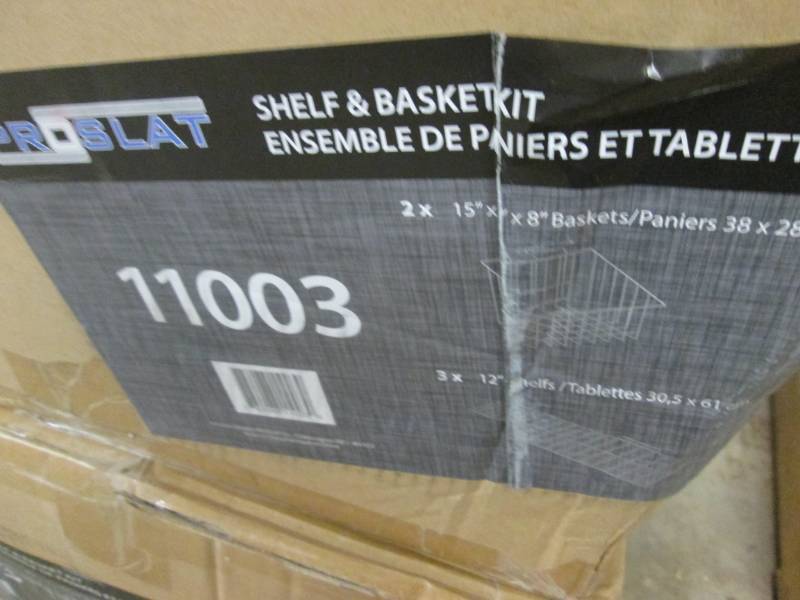 lot 128 image: Proslat Shelf and Basket Combo Pack...