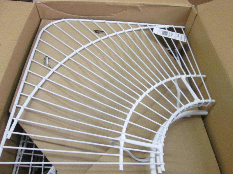 lot 135 image: Box of 6 ClosetMaid 12 inch Corner ...