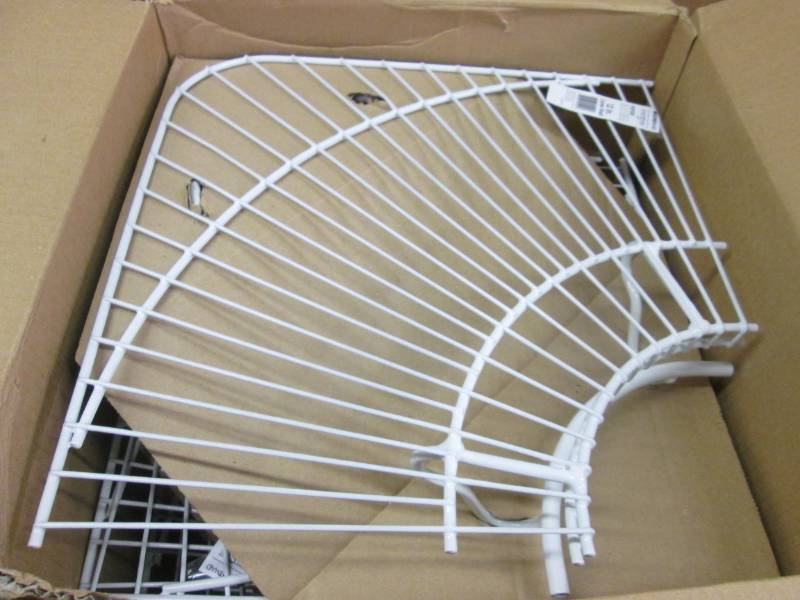 lot 136 image: Box of 6 ClosetMaid 12 inch Corner ...