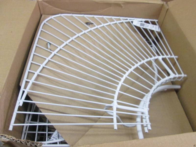 lot 138 image: Box of 6 ClosetMaid 12 inch Corner ...