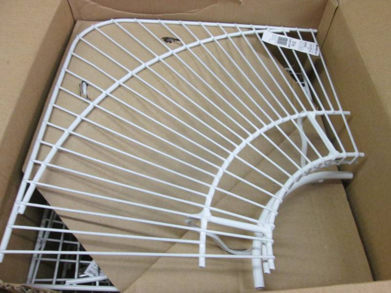 lot 139 image: Box of 6 ClosetMaid 12 inch Corner ...