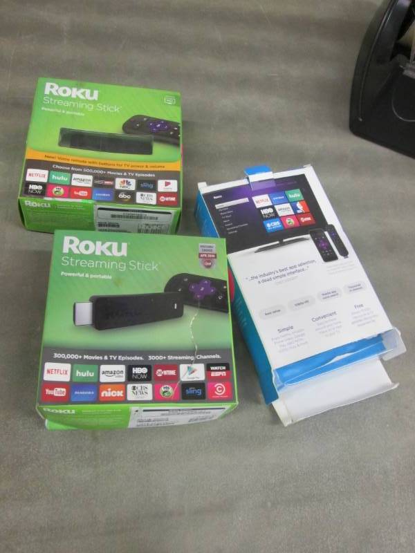 lot 192 image: 2 Roku Streaming Sticks...
