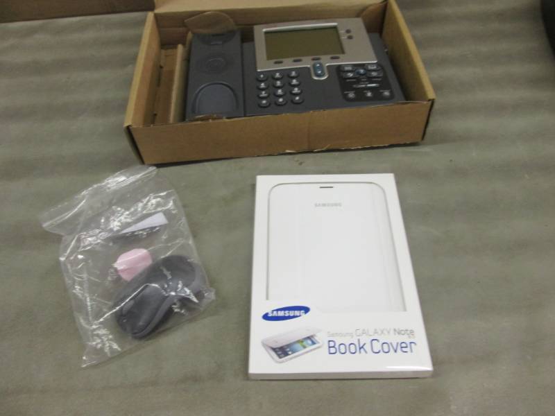 lot 252 image: IP Phone, Mouse, Notebook Cover...