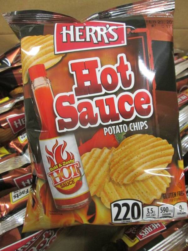 lot 255 image: Case of 30 - 1.5oz Bags Herrs Hot ...
