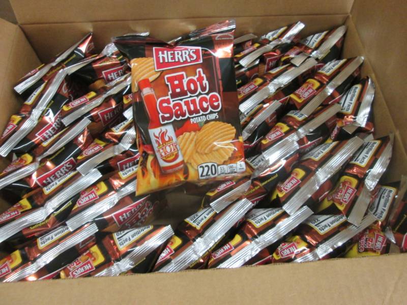 lot 256 image: Case of 30 - 1.5oz Bags Herrs Hot ...