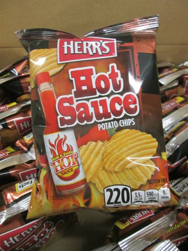 lot 257 image: Case of 30 - 1.5oz Bags Herrs Hot ...