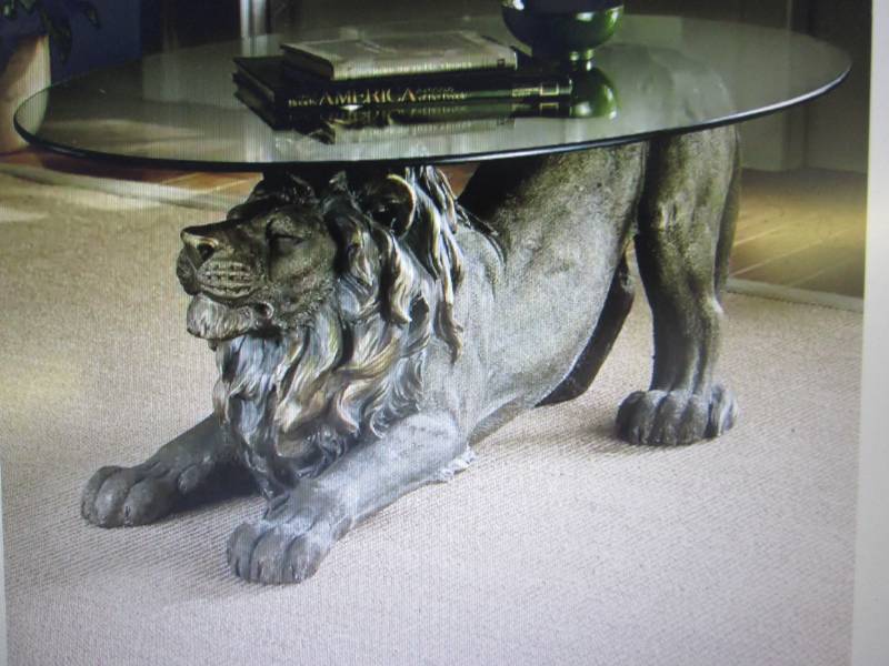 lot 265 image: Crouching Lion Table open box Retai...