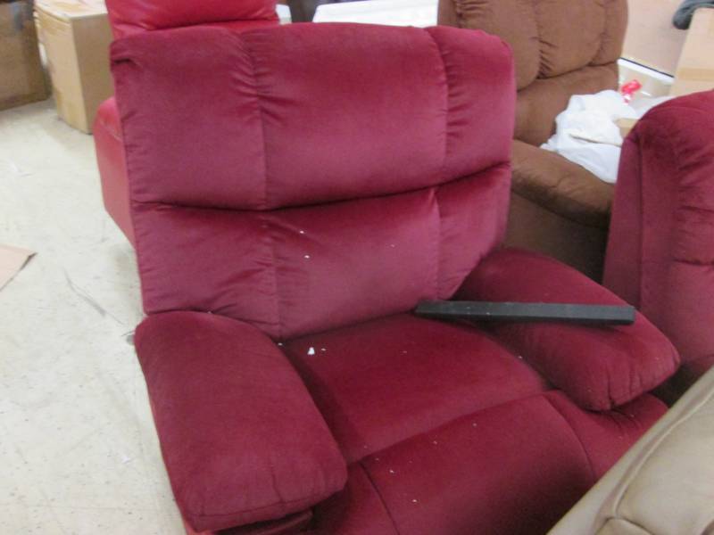 lot 267 image: Microfiber Swivel Rocker Recliner o...