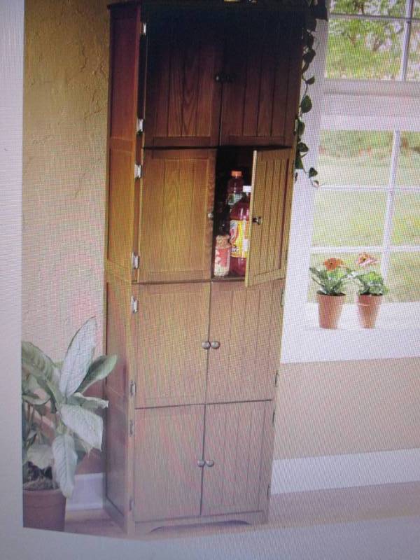 lot 284 image: 8 Door Wall Cabinet open box Retail...