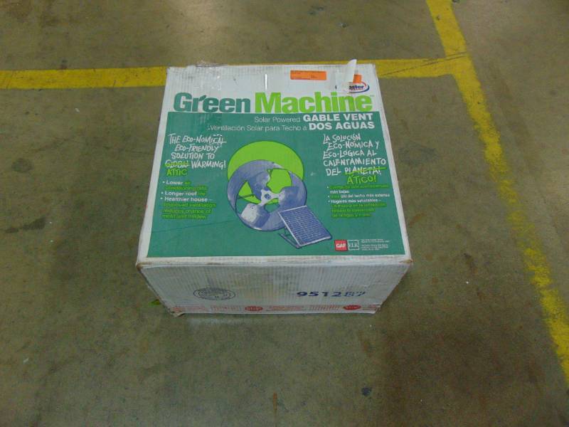 lot 2 image: Master Flow 500 CFM Solar Powered Gable Mount Exhaust Fan PGSOLAR