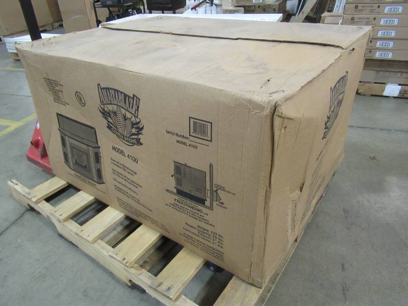 lot 17 image: Amaizablaze Corn Pellet Burning Stove Up to 50,000 BTU Fireplace Adjustable BTUs, 4100 - New in Box