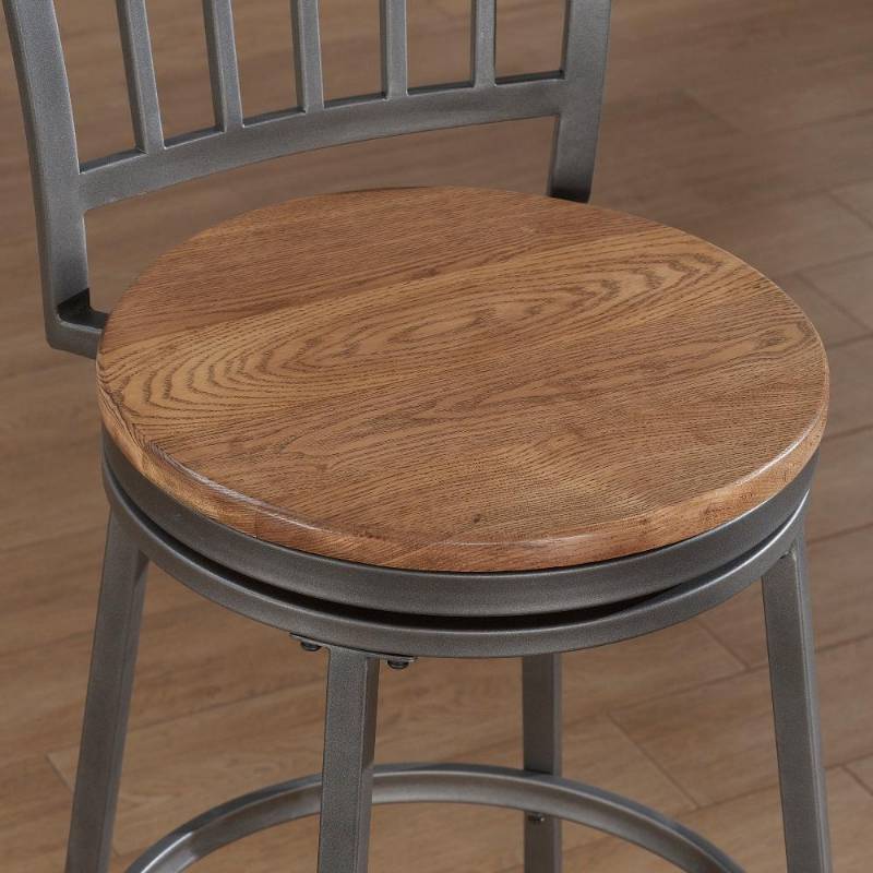 lot 99 image: American Woodcrafters Filmore 25 in. Grey Swivel Counter Stool B1-101-25W
