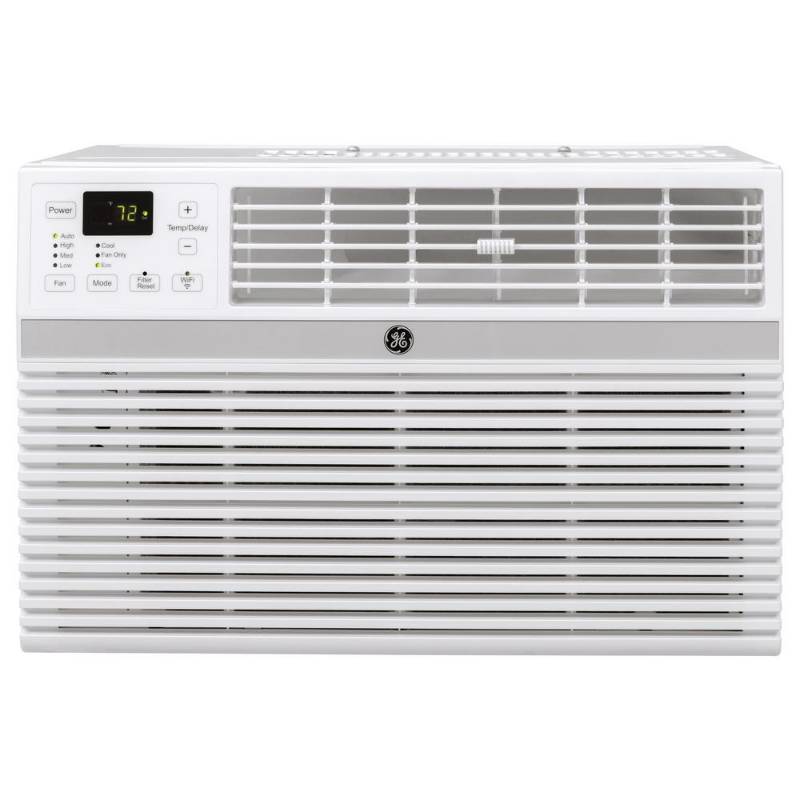 lot 137 image: GE 8,000 BTU 115-Volt Smart Window Air Conditioner with Remote in Gray AEC08LY