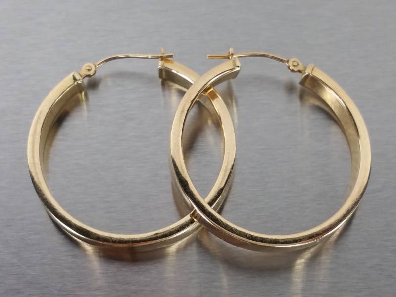 14k Yellow Gold Hoop Estate Earrings