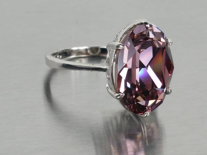 Radiant Ladies Estate Ring in Sterling Silver