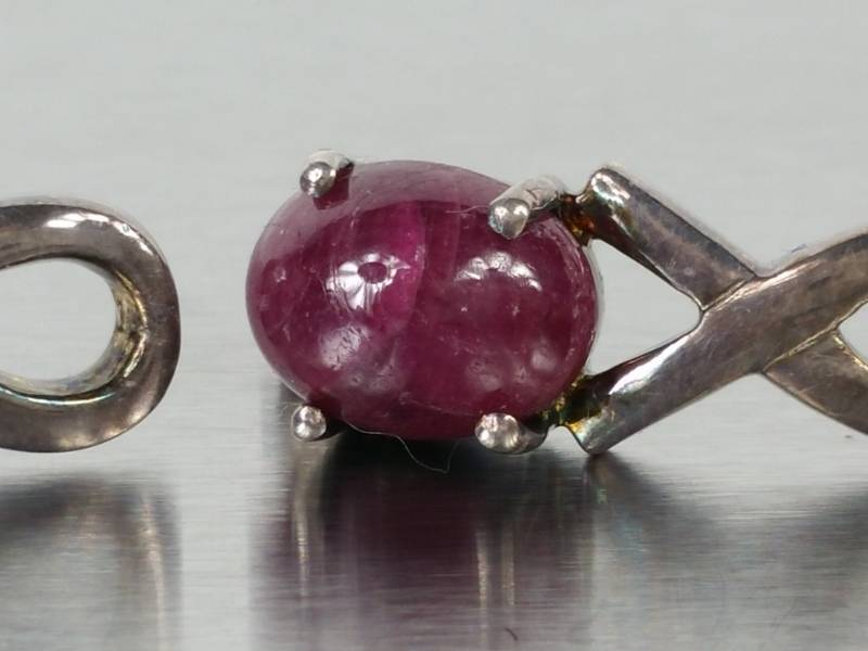 Vintage Rhodonite and Sterling Silver Estate Earrings
