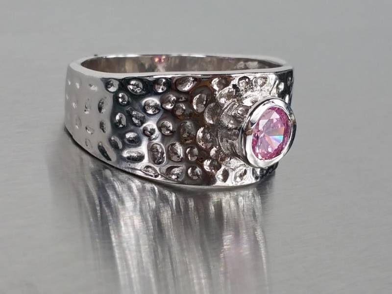 Ladies Pink Designer Estate Ring