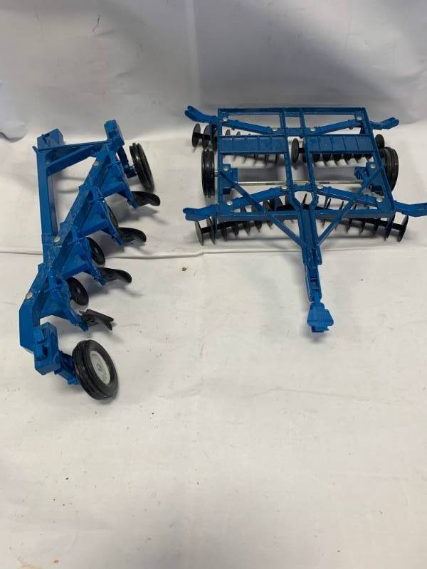 Vintage ERTL Blue Harrow & Cultivator