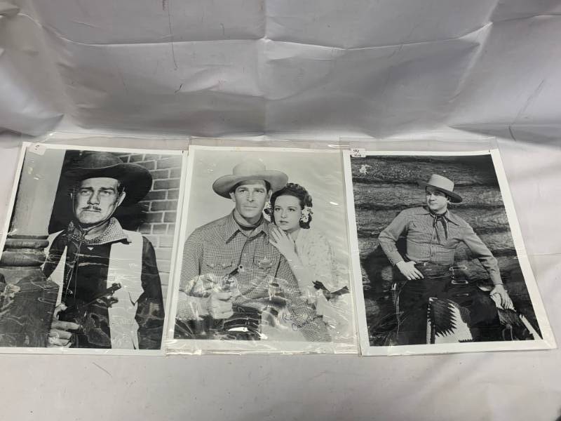 Lot of 3 Vintage Photos Including Rod Cameron, Sky King