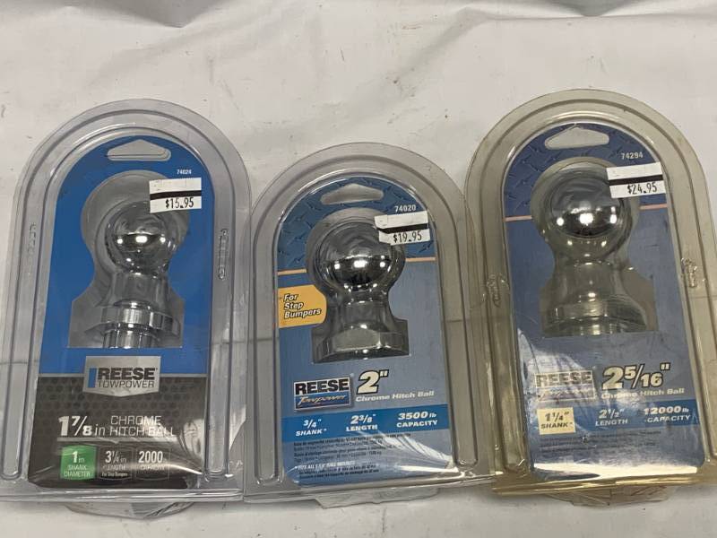 Brand New Lot of 3 Different Sized Trailer Balls