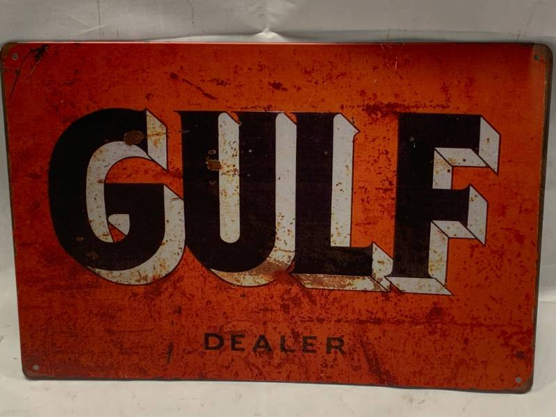 Gulf Dealer Metal Sign