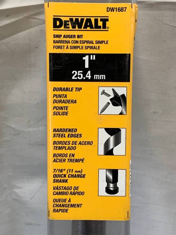 DeWalt 1 Ship Auger Bit