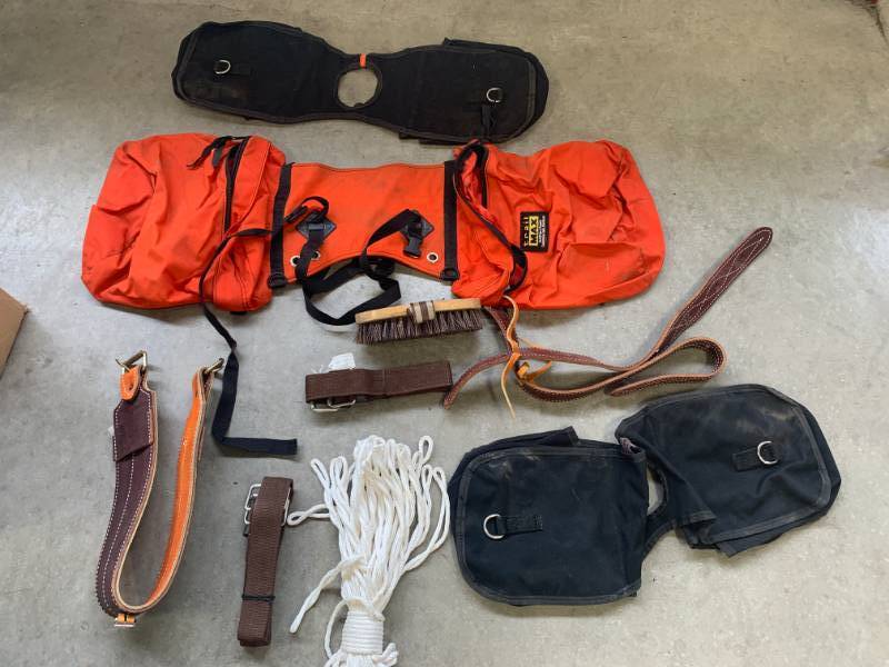 Horse Lot of Saddle Bags, Brush, etc.